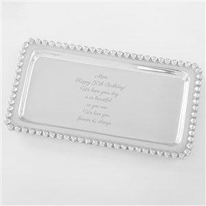 Engraved Mariposa® String of Pearls Birthday Message Jewelry Tray - 42241