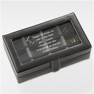 Engraved Birthday Leather Mens Valet Box - 42243
