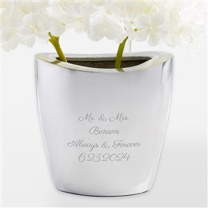 Engraved Wedding Message Aluminum Vase - 42264