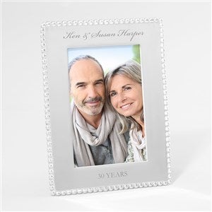 Mariposa String of Pearls Engraved Anniversary Photo Frame - 4x6 - 42399-4x6