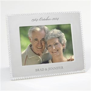 Mariposa String of Pearls Engraved Anniversary Photo Frame - 5x7 - 42399-5x7