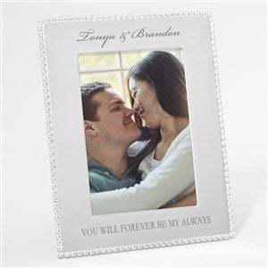 Mariposa® String of Pearls Engraved Housewarming Photo Frame-5x7 - 42400-5x7