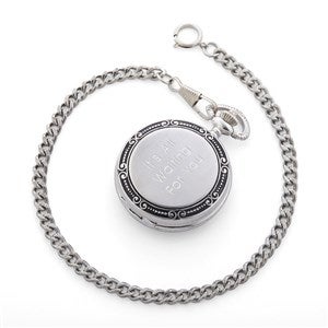 Engraved Graduation Photo Memento Pocket Watch and Box - 42517