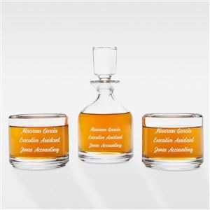 Etched Message Duet 8.5 oz. Stacking Decanter Set for Professionals - 42535