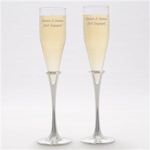 Lenox® Devotion Engraved Engagement Message Champagne Flute Set - 42544