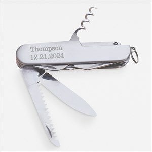 Personalized 13-Function Stainless Pocket Knife For Him - 42569