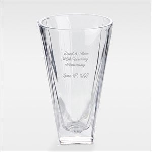 Etched Anniversary Message Personalized Vase - 42587