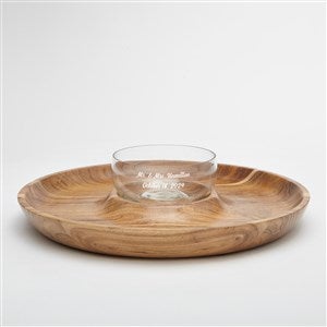 Engraved Wedding Chip and Dip Serving Dish - 42643