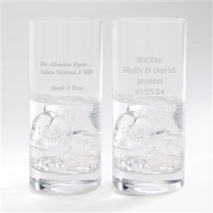 Engraved Wedding Message Luigi Bormioli® Classico Beverage Glass - 42710