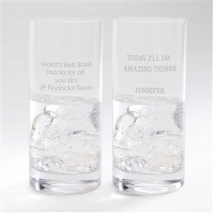 Engraved Office Message Luigi Bormioli® Classico Beverage Glass - 42711