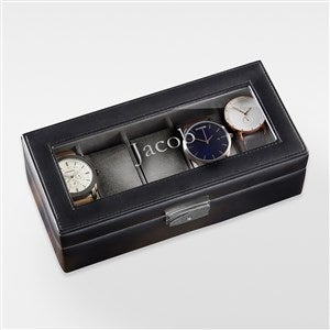 Engraved Vegan Leather 5pc Watch Box For Him - 42825
