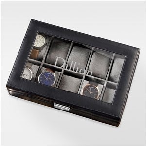 Engraved Birthday Vegan Leather 10pc Watch Box - 42837-10