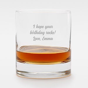 Luigi Bormioli® Engraved Birthday Message Old Fashioned Whiskey Glass - 42936