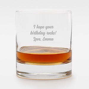 Engraved Luigi Bormioli Old Fashioned Whiskey DOF Glass - 42936