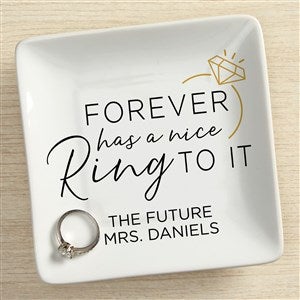 We're Engaged Personalized Ring Dish - 42958