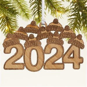 2024 Personalized Wood Ornament- Natural - 43147-N