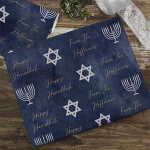 Love and Light Personalized Hanukkah Wrapping Paper Roll - 6ft Roll - 43178-R