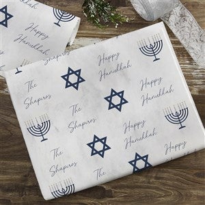 Love and Light Personalized Hanukkah Wrapping Paper Roll - 18ft Roll - 43178-L