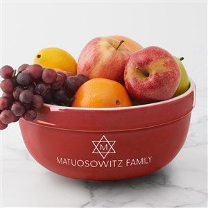 Spirit of Hanukkah Personalized Ceramic Serving Bowl-Red - 43184-R