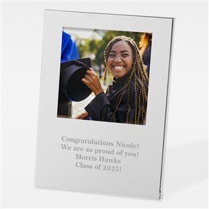 Engraved Graduation Message Personalized Silver Picture Frame - 43204