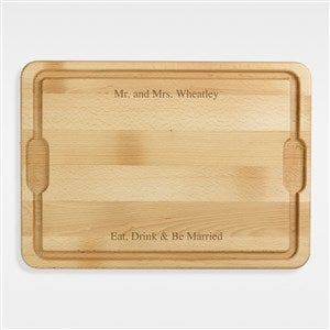 Engraved Wedding Maple Wood Cutting Board - 12x17 - 43239