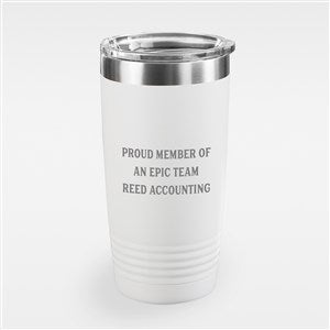 Write Your Own Engraved 20 oz. Steel Tumbler - White - 43267-W