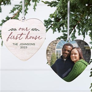 Our First Home Personalized Heart Ornament- 4