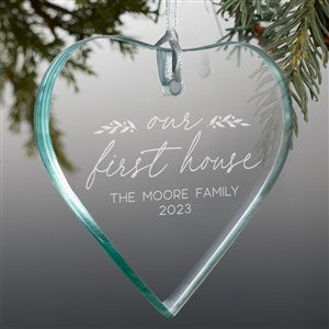Our First Home Heart Personalized Christmas Ornament - Premium - 43305-P