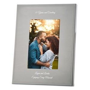 Engraved Anniversary Tremont Gunmetal 4x6 Picture Frame- Vertical/Portrait - 43378-V