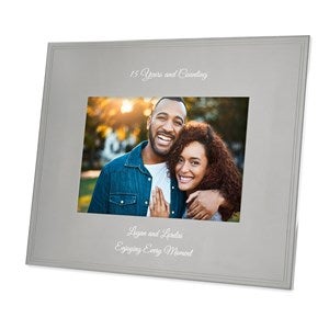 Engraved Anniversary Tremont Gunmetal 4x6 Picture Frame- Horizontal/Landscape - 43378-H