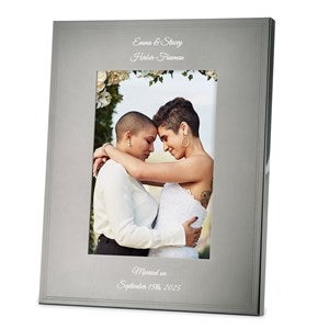 Engraved Wedding Tremont Gunmetal 5x7 Picture Frame- Vertical/Portrait - 43384-V