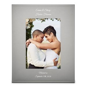 Engraved Wedding Tremont Gunmetal 5x7 Picture Frame