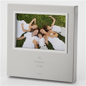 Engraved Silver Uptown 4x6 Picture Frame- Horizontal/Landscape