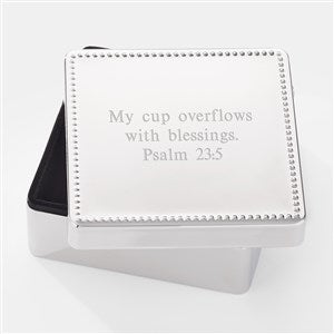 Engraved Religious Beaded Keepsake Box - 43450