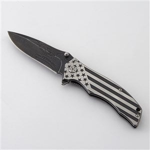 Engraved Dads American Flag Pocket Knife - 43519