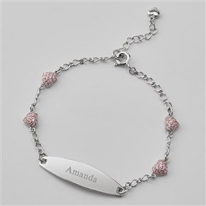 Engraved Kids Sterling Silver ID Bracelet - 43530