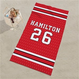 Sports Jersey Personalized 35x72 Beach Towel - 43726-L