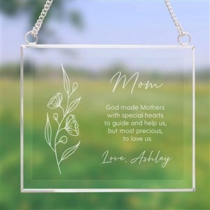 Floral Message For Mom Personalized Glass Suncatcher - 43791