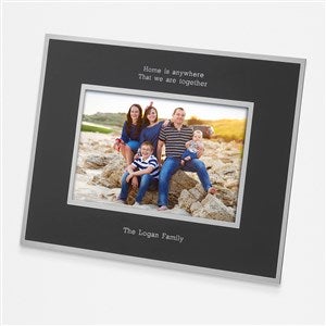 Engraved Flat Iron Black Picture Frame - Horizontal 4x6 - 43799-H
