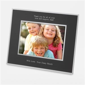 Engraved Flat Iron Black Picture Frame - Horizontal 5x7 - 43804-H