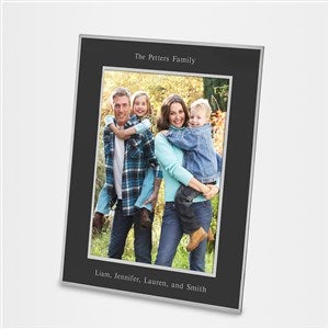 Engraved Flat Iron Black Picture Frame - Vertical 8x10 - 43811-V