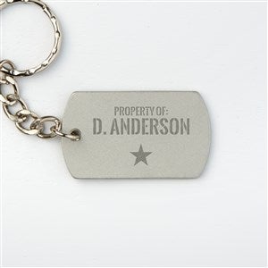 Authentic Personalized Dog Tag Keychain - 43847