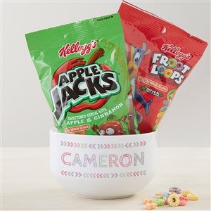 Stencil Name Personalized 14 oz. Snack Bowl with Cereal - 43858