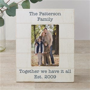 Write Your Own Personalized Shiplap Picture Frame- 4x6 Vertical - 43867-4x6V