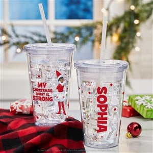 The Elf on the Shelf® Christmas Personalized 17 oz. Insulated Acrylic Tumbler - 44048