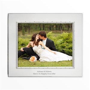 Engraved Lenox quot;Devotionquot; Wedding 8x10 Picture Frame - Horizontal Engraving - 44123-H