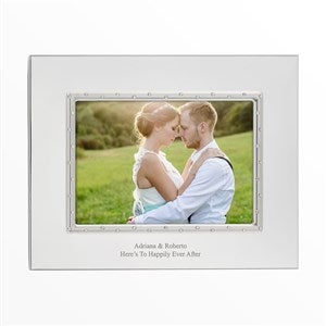 Engraved Lenox quot;Devotionquot; Wedding 5x7 Picture Frame - Horizontal Engraving - 44129-H