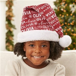 Youth Santa Hat - 44140-Y Snowflake Family Personalized Santa Hat - Kids - 44140-Y