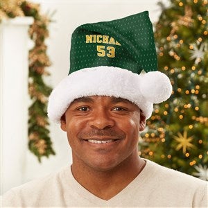 Sports Jersey Personalized Adult Santa Hat - 44145-A