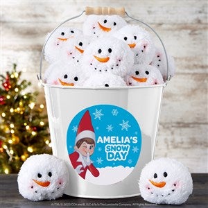 The Elf on the Shelf® Snowball Personalized Large Metal Bucket-White - 44161-L